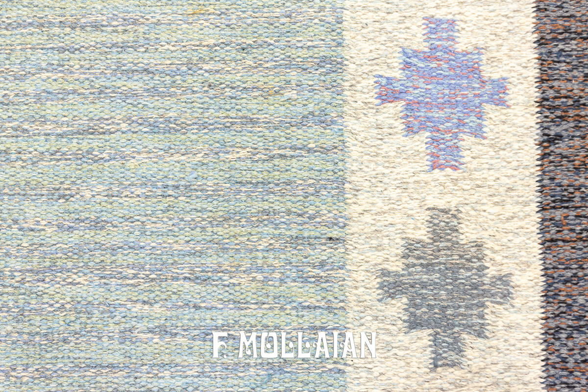 Rollakan Swedish Flat-weave Rug Pastel Colors n°:393586